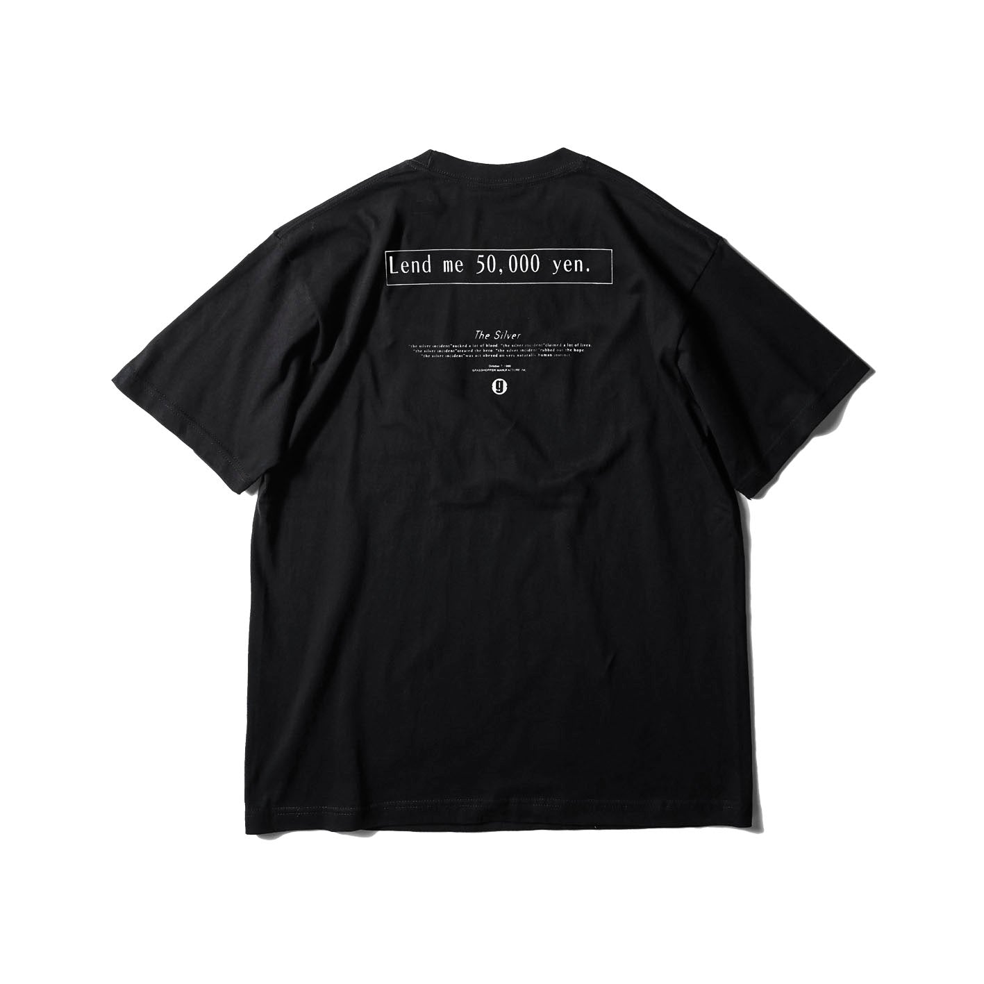Lend me 50,000yen. TEE/ BLACK