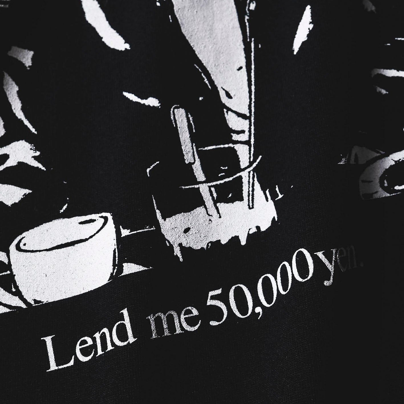 Lend me 50,000yen. TEE/ BLACK